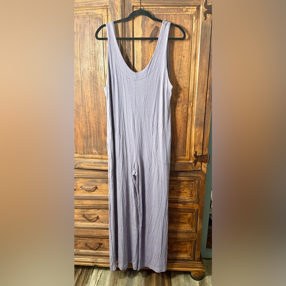 Lavender Sleeveless Jumpsuit with coverup